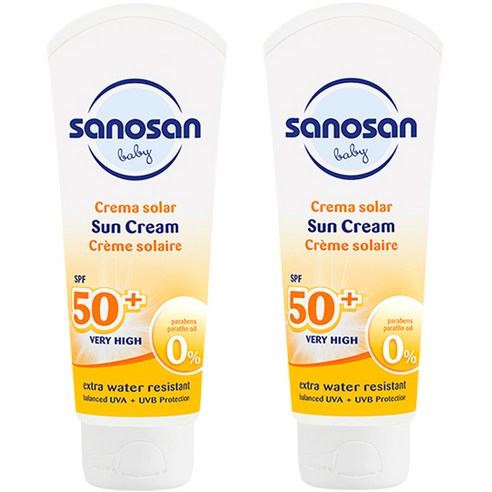 사노산 2.0 베이비 선크림 SPF50+, 2개, 75ml