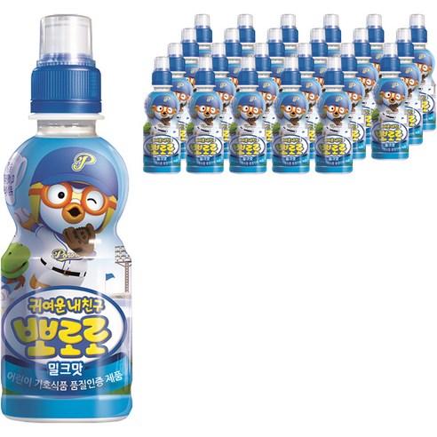 팔도 뽀로로 어린이음료 밀크맛 235 ml, 235ml, 24개