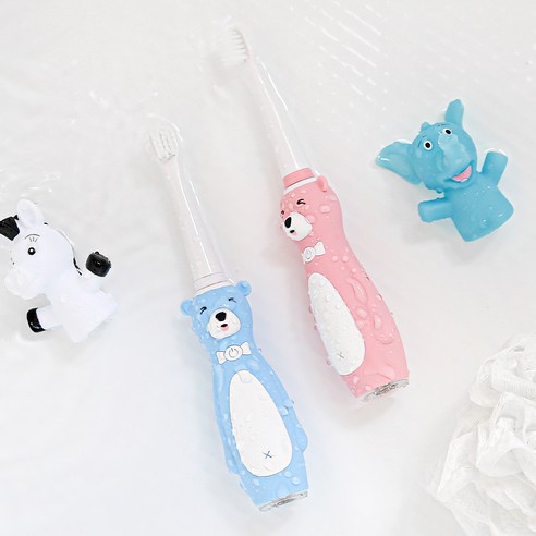 오아 클린이 베어 어린이 음파 전동칫솔, 블루, 1세트
