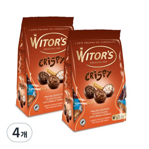 위토스 셀렉션 크리스피 초콜릿, 250g, 4개