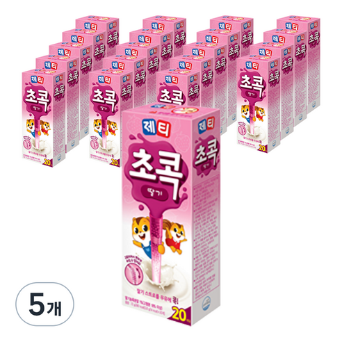 제티 초콕 딸기맛, 3.6g, 20개입, 5개