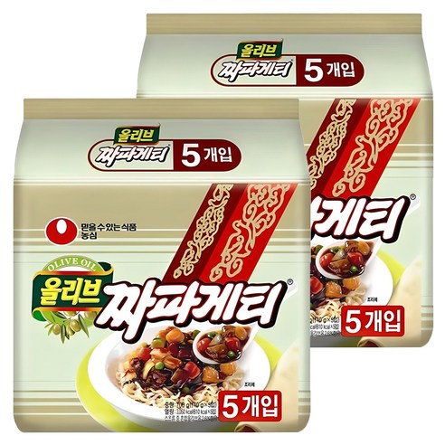 추억을 되살리는 맛, 농심 올리브 짜파게티: 향긋한 풍미와 깊은 짜장의 조화 짜파게티