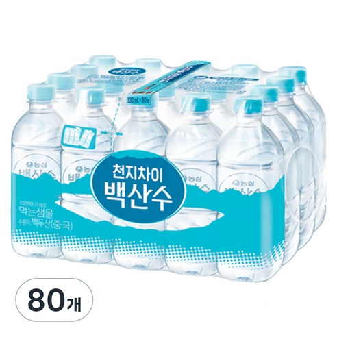 백산수 무라벨, 330ml, 80개