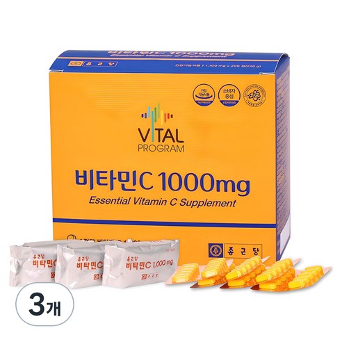 바이탈프로그램 비타민C 1000mg, 200정, 3개