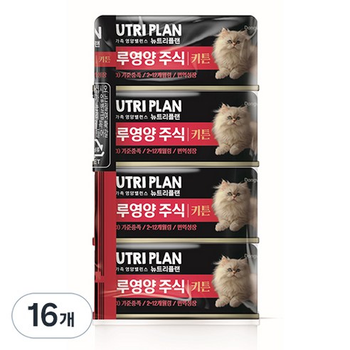 동원뉴트리플랜 키튼 하루영양 주식캔 면역성장, 가다랑어, 85g, 16개
