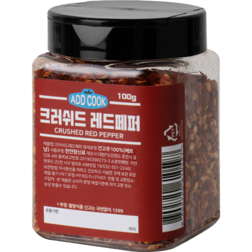 ADDCOOK 크러쉬드레드페퍼, 240g, 4개