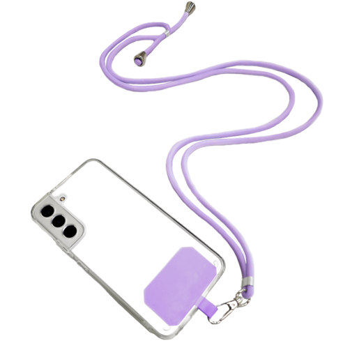바이올렛 컬러의 고급스러운 전기종 핸드폰 스트랩, 길이조절 가능, 1개 
휴대폰 액세서리