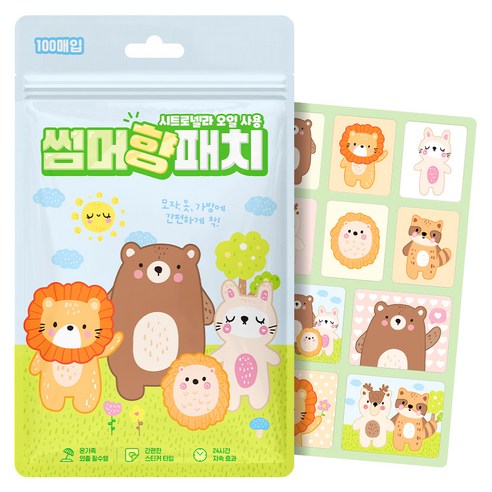 아텍스 썸머 향 패치 날벌레 기피제 대용량 100p