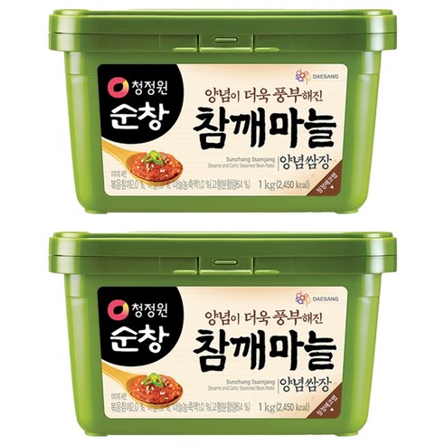 청정원순창 참깨마늘 양념쌈장, 2개, 1kg