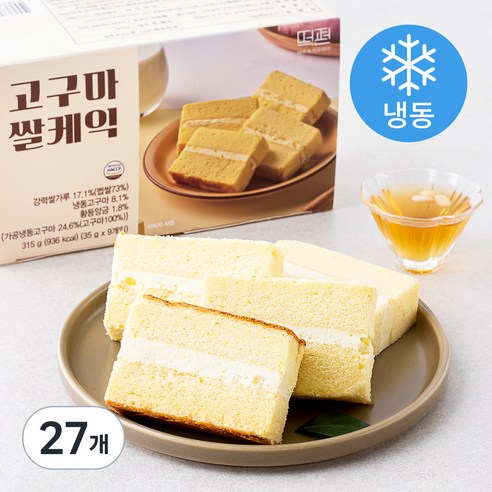 떡편 고구마 쌀케익 (냉동), 35g, 9개입, 3개