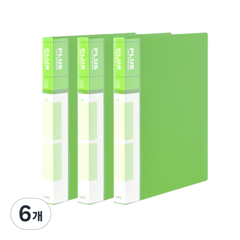 희망화일 PP 2cm 미니 3공 O링 바인더, 연두, 6개