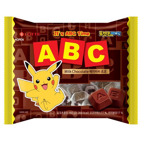 롯데 에이비씨(ABC) 초콜릿, 187g, 1개