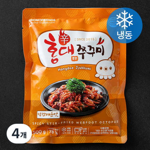 홍대쭈꾸미 약간매운맛 (냉동), 4개, 500g