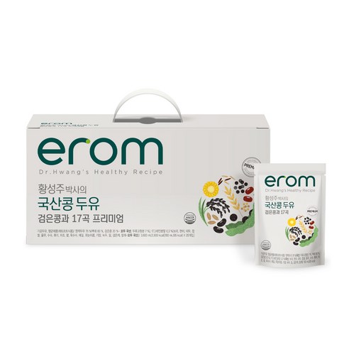 이롬 황성주 박사의 국산콩 두유 검은콩과 17곡 프리미엄, 20개, 180ml