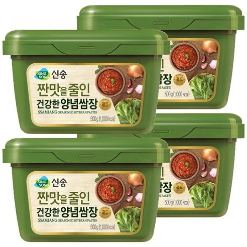 신송 짠맛을 줄인 건강한 양념쌈장, 500g, 4개