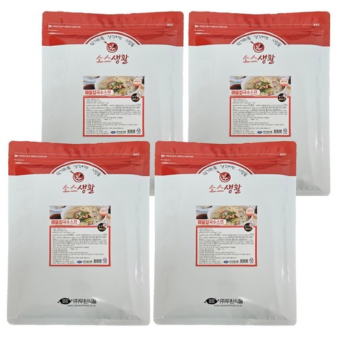 두원식품 해물칼국수 스프, 4개, 1kg