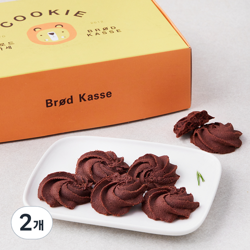 브로드카세 카카오 버터쿠키, 180g, 2개