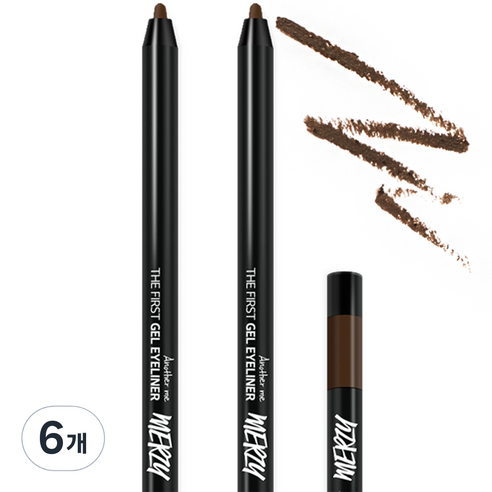 머지 더 퍼스트 젤 아이라이너 0.5g, G2 더치브라운, 6개