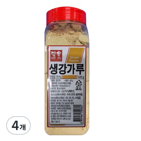 담울 생강가루, 400g, 4개