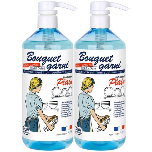 부케가르니 에코 1종 주방세제 무향, 750ml, 2개