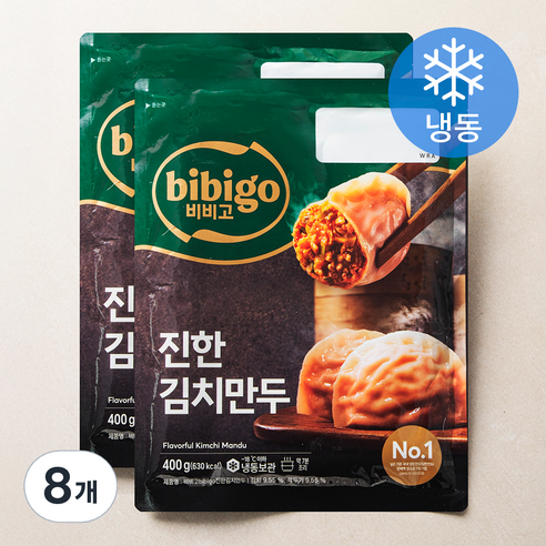 비비고 진한 김치만두 (냉동), 400g, 8개