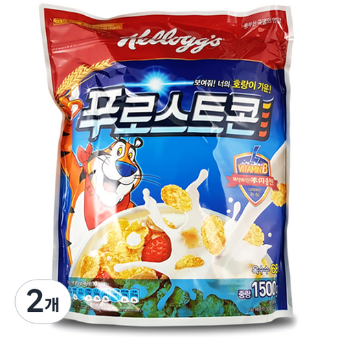 켈로그 푸로스트 콘 시리얼, 1.5kg, 2개