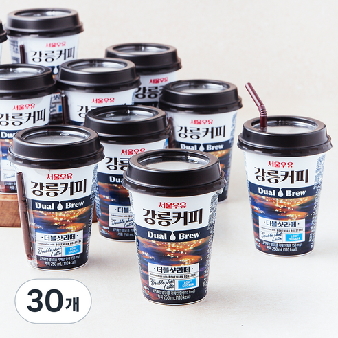서울우유 강릉커피 더블샷 라떼, 30개, 250ml
