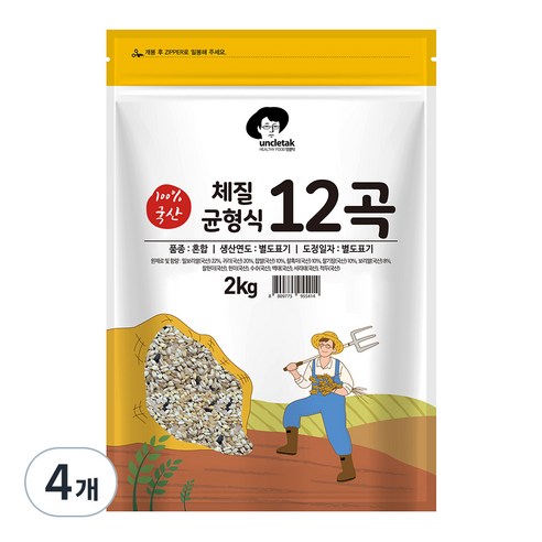 엉클탁 체질균형식 12곡, 2kg, 4개