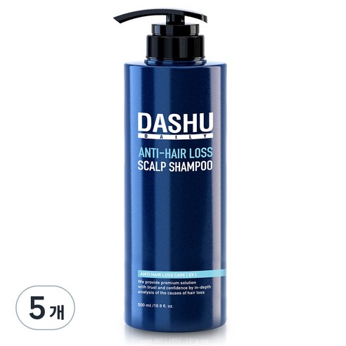 다슈 데일리 한방 두피 골드 탈모샴푸 EX 시트러스향, 500ml, 5개