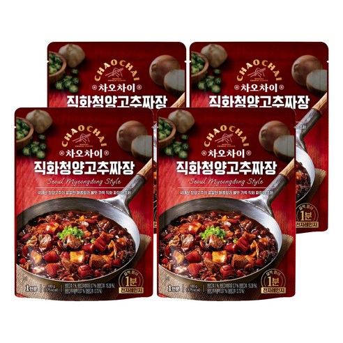 차오차이 직화 청양고추 짜장, 180g, 4개