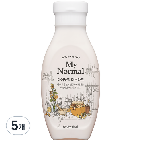 마이노멀 저당 머스타드 소스, 310g, 5개