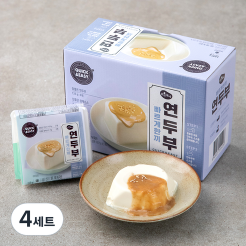 맑은물에 빠르게한끼 참깨소스 9g x 8개 + 연두부 125g x 8개 세트, 1.072kg, 4개