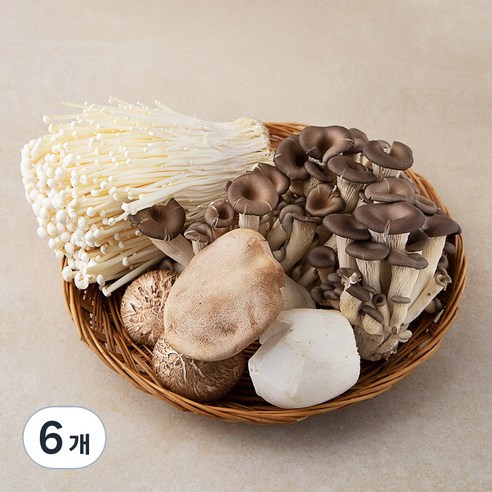 국내산 샤브샤브용 버섯 모듬, 800g, 6개