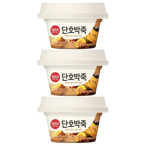 햇반 단호박죽, 3개, 267g