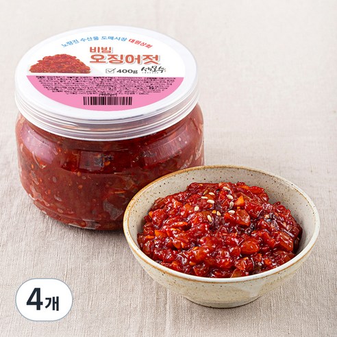 세모수 비빔 오징어젓, 400g, 4개