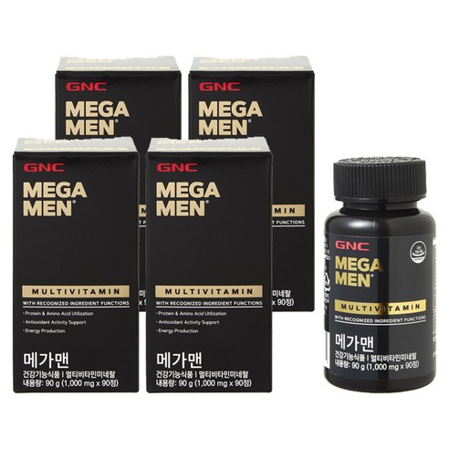 GNCMEGAMEN 멀티비타민 미네랄, 90정, 4개