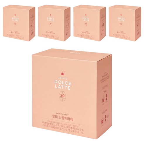 할리스 돌체라떼 분말, 19.5g, 20개입, 5개