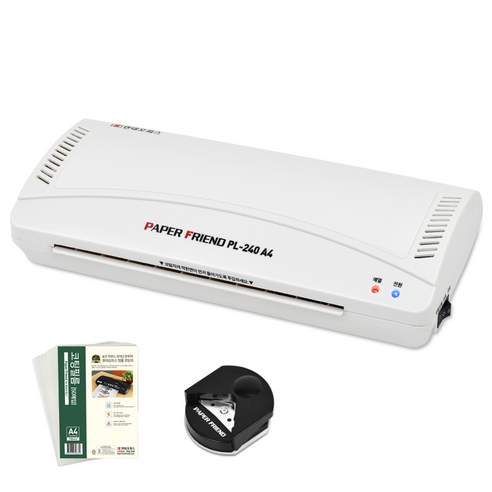 현대오피스 페이퍼프랜드 A4코팅기 PL-240 A4 + A4 코팅지 50매 + 코너라운더, A4