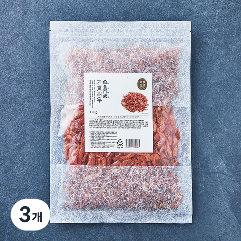 어식백세 건홍새우, 100g, 3개