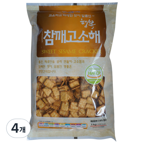 신흥제과 행복 참깨고소해 크래커, 1kg, 4개