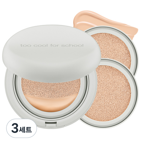 투쿨포스쿨 픽싱 커버 쿠션 기획 본품12g + 리필12g 2p, 2C 쿨 페탈, 3세트