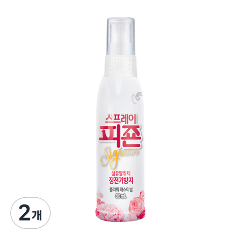 스프레이 피죤 섬유탈취제 강력탈취 시그니처, 80ml, 2개, 플라워 페스티벌향
