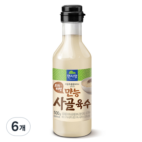 면사랑 요리비법 만능 사골육수, 500g, 6개