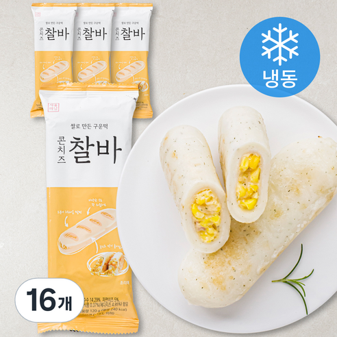 서울마님 콘치즈 찰바 (냉동), 120g, 16개