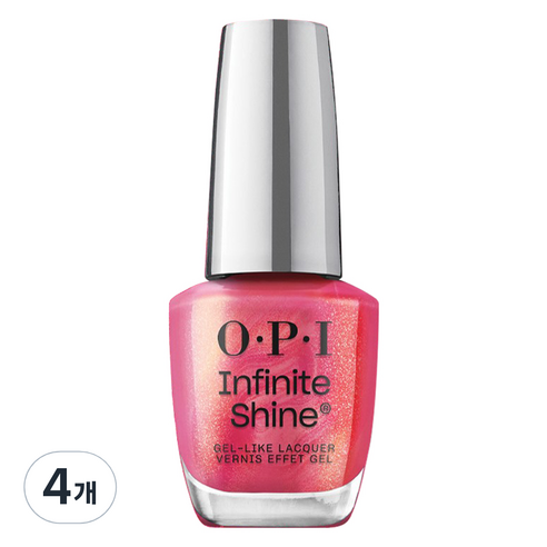 오피아이 인피니트 샤인 젤 라이크 매니큐어, ISL 100 Good Redputation, 15ml, 4개