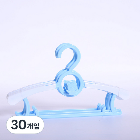 조절가능 어린이 옷걸이, 01 블루, 30개입