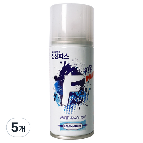 신신파스 에어 F MINI 뿌리는 쿨링파스 100ml, 1개입, 5개