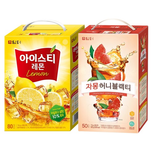 담터 아이스티 레몬14g 80p + 자몽 허니 블랙티 13g 50p