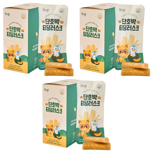 퍼기 티딩러스크 치발과자, 단호박맛, 120g, 3개