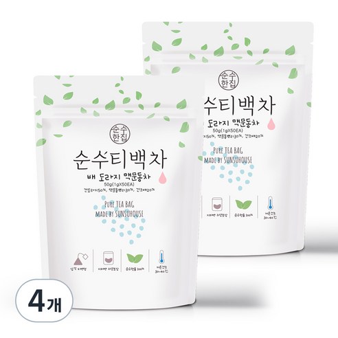 순수한집 배 도라지 맥문동차, 1g, 50개입, 4개